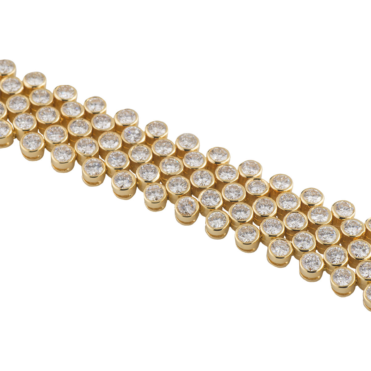 Yellow Gold Diamond Bracelet 13.30ct G+/VS+ | Rich Diamonds